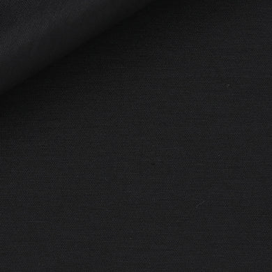 Black Shirt in Alysson Cotton Jersey Fabric by Thomas Mason