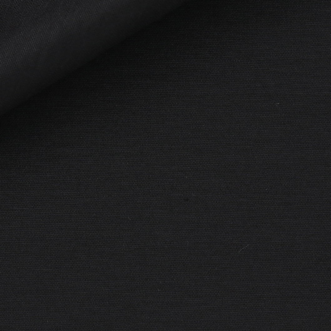 Black Shirt in Alysson Cotton Jersey Fabric by Thomas Mason