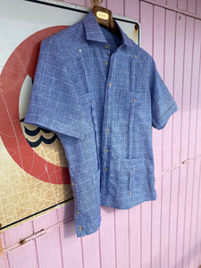 ADAM Guayabera in Prince of Wales Linen