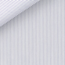 Cargar imagen en el visor de la galería, Bespoke Shirt in Silver Pin Stripe 100/2 fabric by Thomas Mason Bespoke