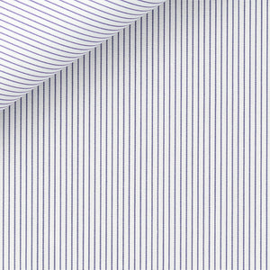 Bespoke Shirt in Silver Pin Stripe 100/2 fabric by Thomas Mason Bespoke