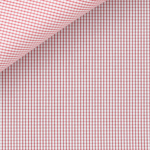 Silver Mini Check 100/2 fabric by Thomas Mason Bespoke