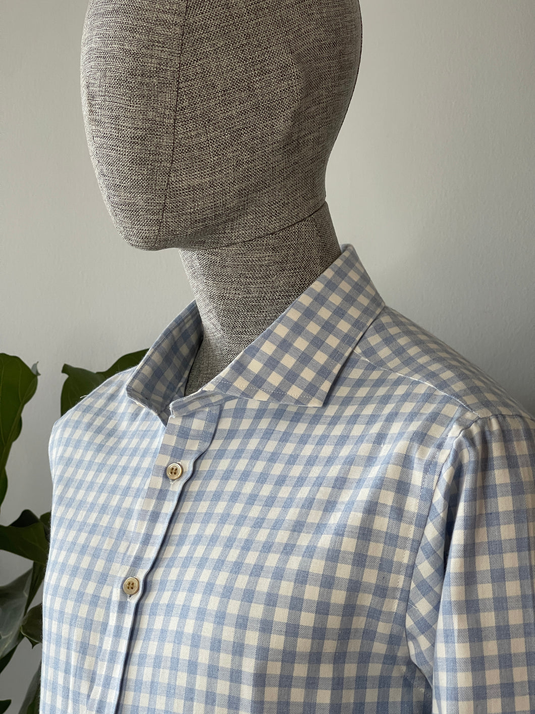 ANDRE Check Cotton Flannel Shirt in Caccioppoli cloth