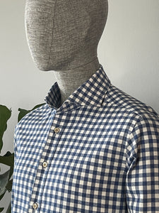 ANDRE Check Cotton Flannel Shirt in Caccioppoli cloth