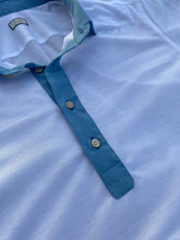 Cargar imagen en el visor de la galería, CAPRI Pique Polo with Chambray Collar