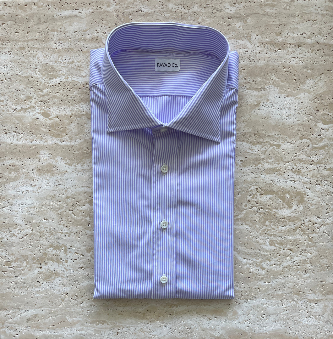 Lavender Bengal Stripe Shirt - Made in USA