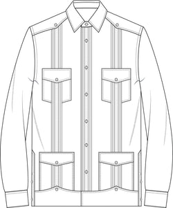 MICHELLIN Bespoke Guayabera in Linen cloth by Caccioppoli