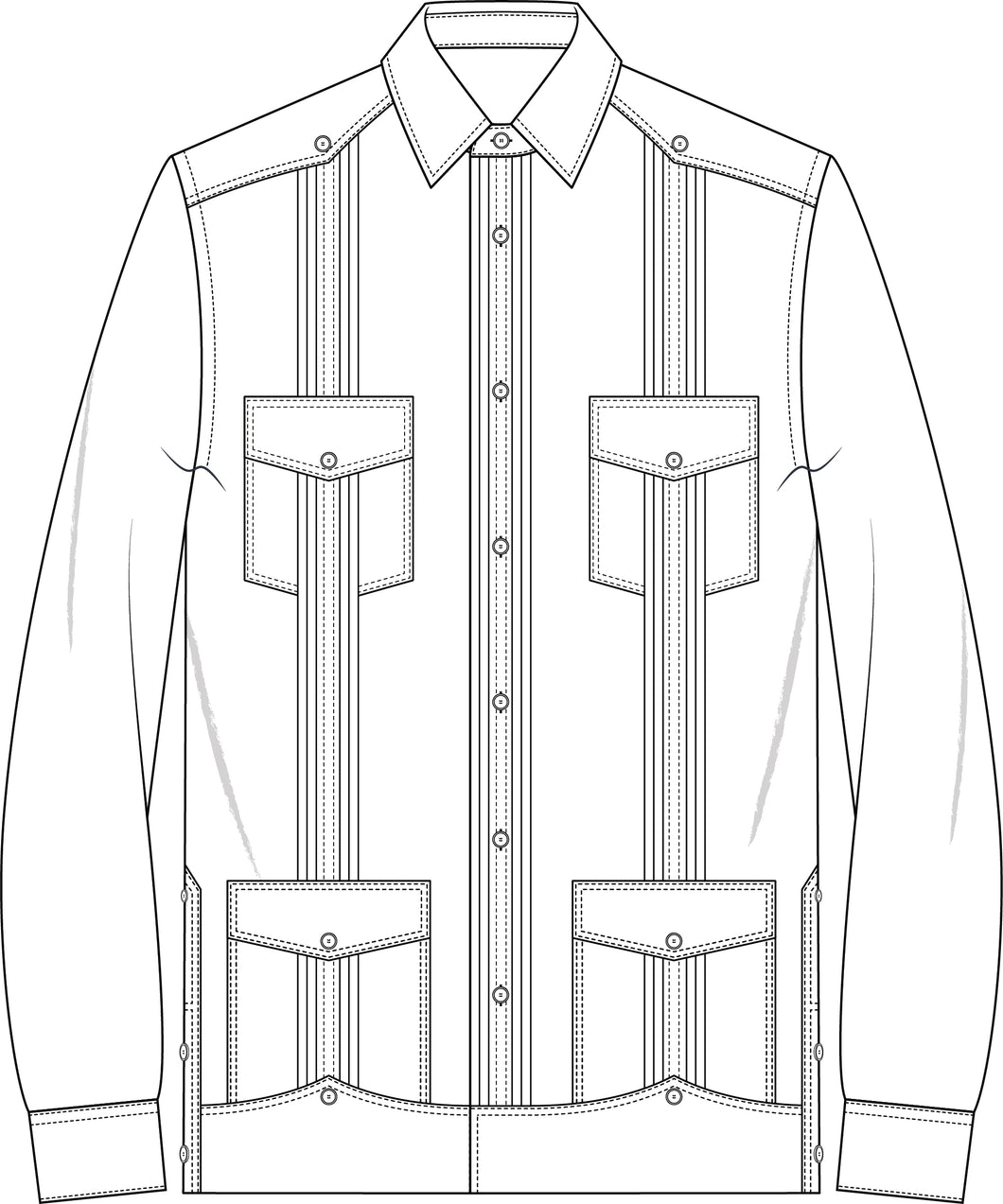MICHELLIN Bespoke Guayabera in Linen cloth by Caccioppoli