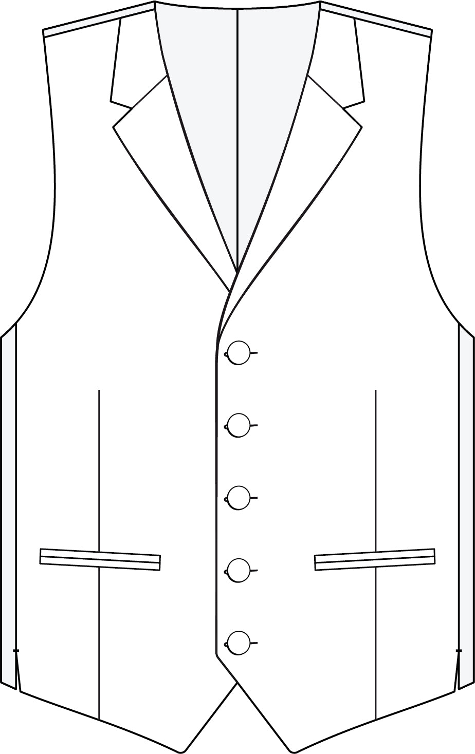 Notch Lapel Vest / Tie Yourself Bow Set