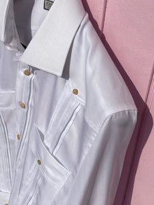 MICHELLIN Guayabera in Royal Twill Herringbone 100/2 Cotton