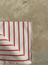 Cargar imagen en el visor de la galería, Negroni Stripe Handrolled Pocket Square In Thomas Mason x WM Brown