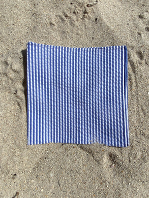 Seersucker Handrolled Pocket Square