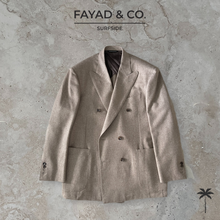 Load image into Gallery viewer, BRUNO 6 x 2 DB Oatmeal Flannel Jacket in Marling &amp; Evans cloth