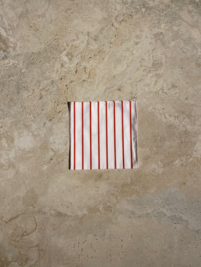 Negroni Stripe Handrolled Pocket Square In Thomas Mason x WM Brown