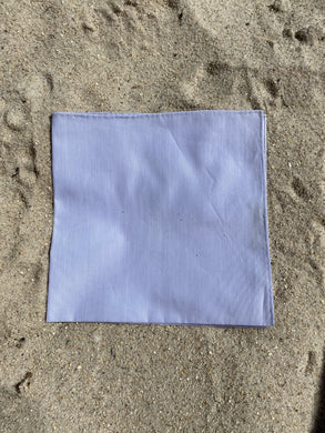 Hairline Stripe Cotton Poplin Handrolled Pocket Square
