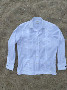 Bespoke Guayabera in Royal Twill Herringbone 100/2 Cotton