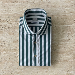 ANDRE Awning Stripe Shirt in Caccioppoli cloth