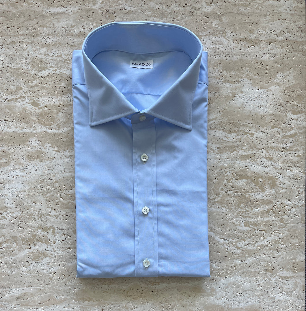 Lt. Blue End on End Shirt - Made in USA
