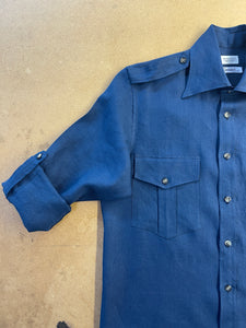 IKE Linen Shirt in cloth by Caccioppoli