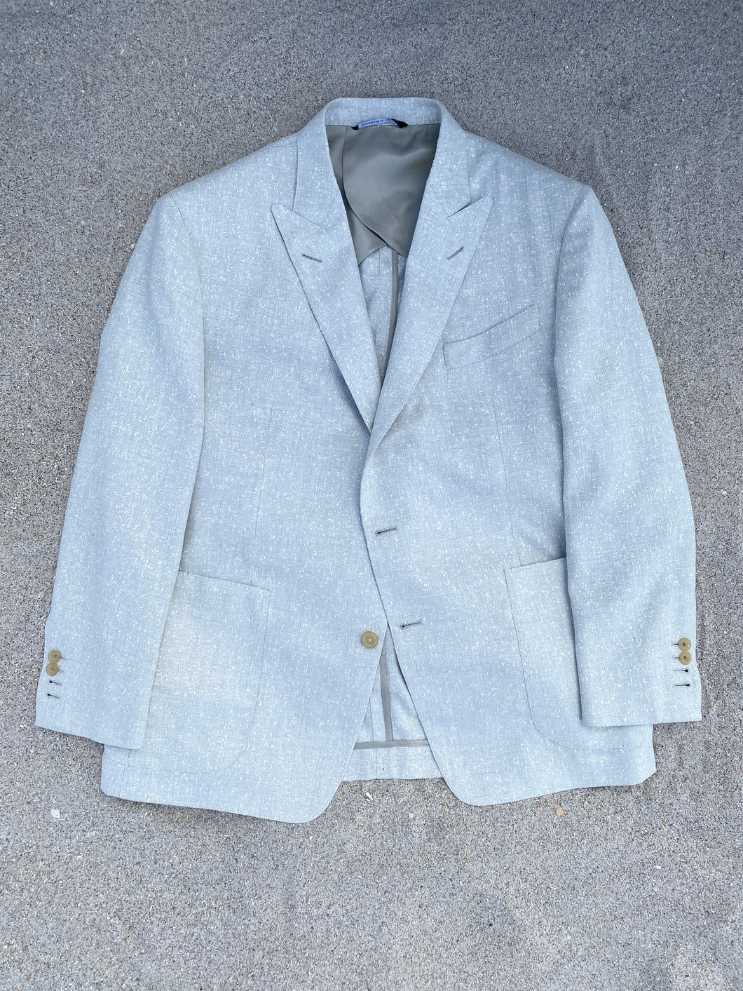 ELIE Sand Linen Tweed Jacket in Loro Piana cloth