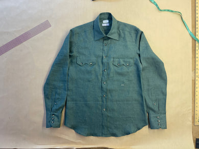 BUTCH Sawtooth Western in Green Sahara Linen