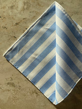 Cargar imagen en el visor de la galería, Awning Stripe Cotton Linen Handrolled Pocket Square