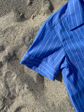 Cargar imagen en el visor de la galería, TOM Camp Shirt Blue &amp; White Cotton Stripe