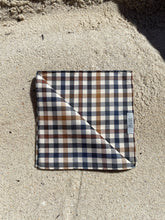 Load image into Gallery viewer, Cotton Flannel Check Handrolled Pocket Square