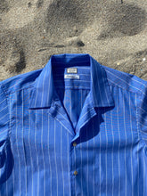 Load image into Gallery viewer, TOM Camp Shirt Blue &amp; White Cotton Stripe