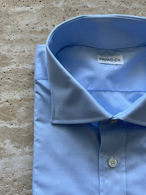Lt. Blue End on End Shirt - Made in USA
