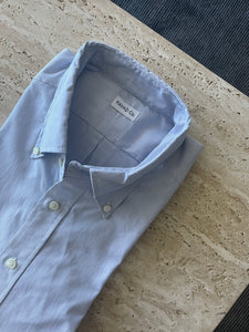 Blue Hairline Stripe Button Down