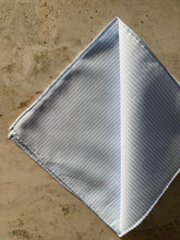 Cargar imagen en el visor de la galería, Stripe Cotton Linen Handrolled Pocket Square