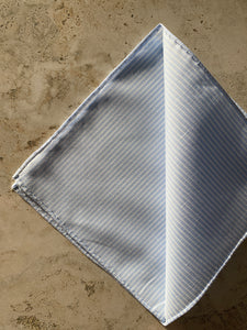 Stripe Cotton Linen Handrolled Pocket Square