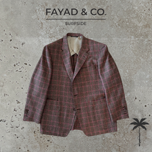 Load image into Gallery viewer, GEORGES 2 Button Notch Plaid with Fuscia Overcheck Jacket in Marling &amp; Evans cloth