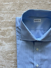 Cargar imagen en el visor de la galería, Lt. Blue Hairline Dress Shirt - Made in USA