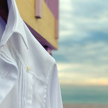 Cargar imagen en el visor de la galería, Bespoke Guayabera in Royal Twill Herringbone 100/2 Cotton