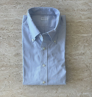 Blue Hairline Stripe Button Down